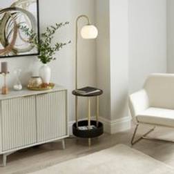 Dunelm Georgi Shelved - Black Floor Lamp