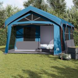 vidaXL Camping Tent Blue 10-Person Waterproof