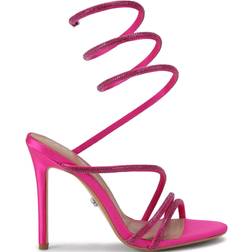 Carvela Fabric Heels Sandals - Fuchsia