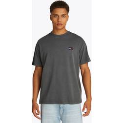 Tommy Hilfiger Vasket Sort T-shirt Med Logomærke I Regular Fit