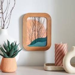 Dunelm Ribbed Wooden Photo Frame