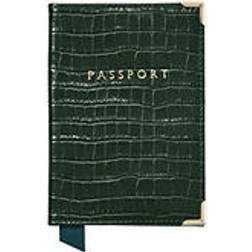 Aspinal of London Passport Cover - Deep Shine Evergreen