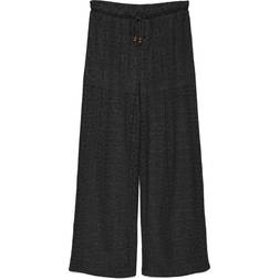 Vero Moda Medelhög Midja Byxor - Black