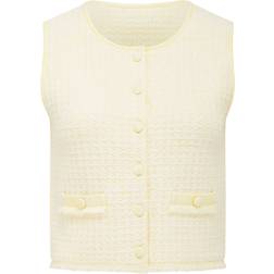 Forever New Aria Boucle Tank Top - Lemon