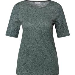 Cecil Damen Gemustertes Rundhalsshirt - Khaki