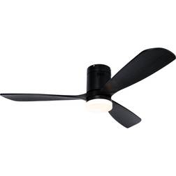QAZQA Loftsventilator Sort Inkl LED Med Fjernbetjening