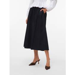 Vero Moda Høj Talje Lang Nederdel - Black