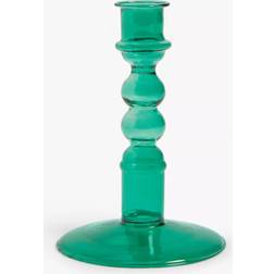 John Lewis Grassmere Glass Green Candle Holder