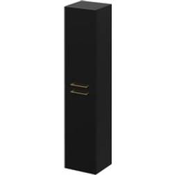 Napoli Matt Black 350mm x 1600mm Wall Mounted Tall Storage Unit