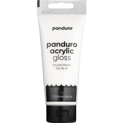 Panduro Acrylic akrylfärg, blank 100 ml – Titanium white