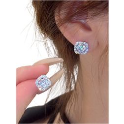 Shein Fashion Cubic Zirconia Stud Earrings Delicate Jewelry Party Holiday Decoration Girl Gift pair