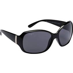 Haga Eyewear Solglas Siena Polarized Shiny Black-Grey