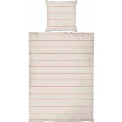 Mette Ditmer Align Bedding 140 x 200 cm Bright Red Dynetrekk Rød, Beige (200x140cm)