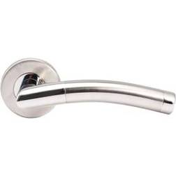Wickes Sydney Dual-Tone Round Rose Latch Door Handle 2pcs