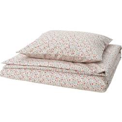 IKEA GULLNATTLJUS 1 Örngott 150x200/50x60 cm Vit/Blommönster Påslakan Multifärgad, Vit (200x150cm)