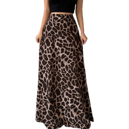 Shein Lässig Leoparden Muster Maxirock - Damen