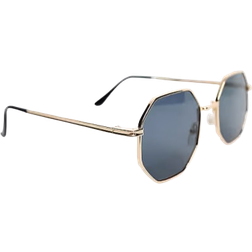 Only & Sons hexagonal sunglasses in goldOne Size