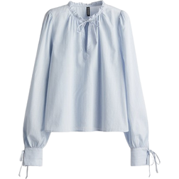 H&M Señoras Azul Blusa De Algodón - Azul