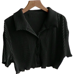 Shein Y2K Style Short Cropped Pleated Shirt - Spring/Summer