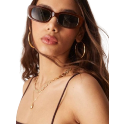 Jeepers Peepers Rectangle Sunglasses - Brown