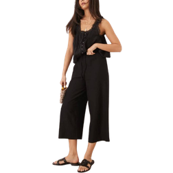 New Look Cropped Bukser I Hør - Sorte