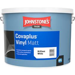 Johnstone's Trade Covaplus Vinyl Emulsion Wall Paint Brilliant White 10L