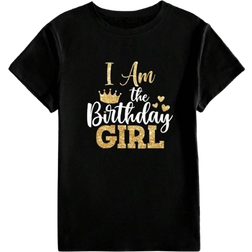 Shein Womens Slogan Print Crew Neck Short Sleeve Casual TShirt Summer