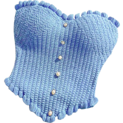 Shein Lässiges Kurzes Strickoberteil - Einfarbig