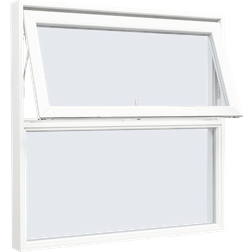 Sparvinduer FT0103 PVC Tophængte vinduer Vindue med 3-lags glas 40x90cm