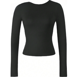 Shein Sexy Backless Long Sleeve Top