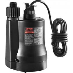 VEVOR Utility Pump, 1/3 HP, 2450 GPH High Flow, 30 ft Head, Sump Pump Submersible Water Pump Portable Utility Pump with 10 ft Long Power Cord for Drai