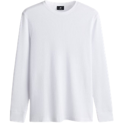 H&M Herre Hvit Slim Fit Genser i vaflet trikot