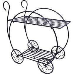 mysmartbuy Metal Garden Cart Plant Stand H73 x W70 x D34 cm