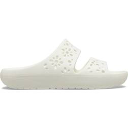 Crocs Klassiska Blommiga Urskurna Sandaler - White