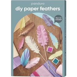 Panduro Hobby DIY-kit skapa vackra fjädrar av papper för påskpyssel och påskdekorationer