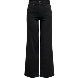Only Onlmadison Blush HW Wide Jeans - Svart
