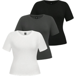 Shein pcsSet Crewneck Basic Short Sleeve TShirts