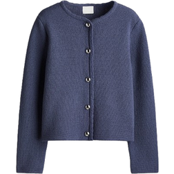 H&M Cardigan Mit Bogenkanten - Blau