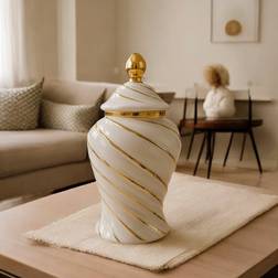 Eadl Gold Swirl Ginger Jar Small Dekoration