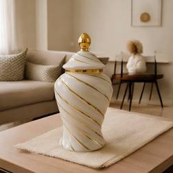 Eadl Gold Swirl Ginger Jar Large Dekoration