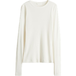H&M Fitted Cotton Top - Cream