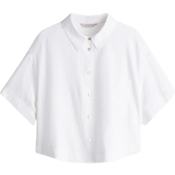 H&M Dam - Vit Skjorta I Linmix