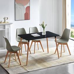 Hykkon Set Dining Table 110cm 5pcs
