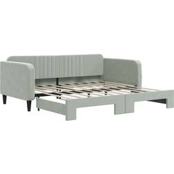vidaXL Dagbädd Utdragbar Ljusgrå 90 x 190 cm Soffa 213cm