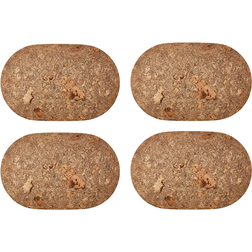 Stiernholm Bordsunderlägg Oval Kork 4-pack Bordstablett Beige (44x28.5cm)