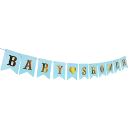 Shein set Paper Pull Flag Minimalist Letter Graphic Hanging Flag For Baby Shower Party Decoration