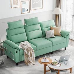 LinsyHome Foluma Upholstered 80.7 in Sofa 80.7" 3 Seater