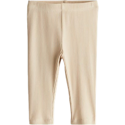 H&M Geribde Katoenen Legging - Beige