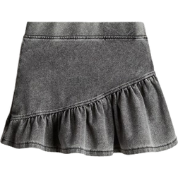 H&M Flounced Denim Look Skirt - Denim Grey (1252571002)