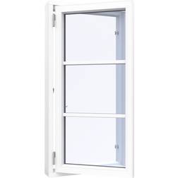 Sparvinduer BH0103 Træ, Aluminium Sidehængt vindue Vindue med 3-lags glas 42x52cm